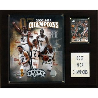 サンアントニオスパーズ 2007 NBA ファイナル チャンピオン 12'' x 15'' プラーク サムネイル