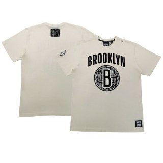  ブルックリンネッツ NBA x ツー Hype ユニセックス Culture & フープ Tシャツ-クリーム サムネイル