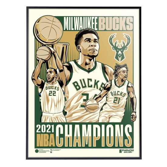 ߥ륦Хå Phenom Gallery 2021 NBA ԥ 18'' x 24'' ǥå ե졼 Serigraph ץ ᡼