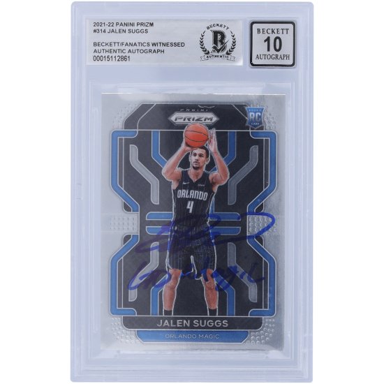 Jalen Suggs ɥޥå ľɮ 2021-22 ѥˡ Prizm #314 Beckett եʥƥ Witnessed ƥååed 10 롼 ᡼