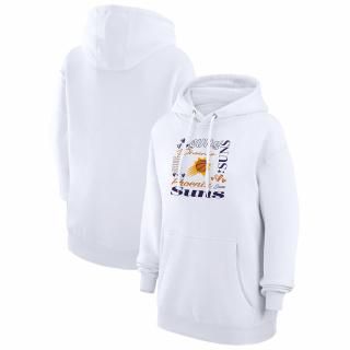 フェニックスサンズ G-III 4Her バイ カーl バンクス レディース チーム コラージュ グラフィック フリース プルオーバー パーカー - ホワイト