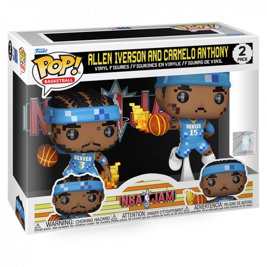 アレン・アイバーソン & カーメロ?アンソニー デンバーナゲッツ NBA Jam Funko ポップ! ビニール フィギュア ツーパック -  NBAグッズ バスケショップ通販専門店 ロッカーズ