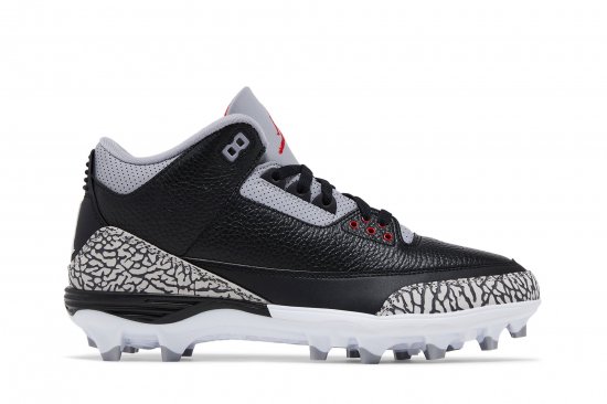 Air Jordan 3 Retro TD Cleat 'Black Cement' ᡼