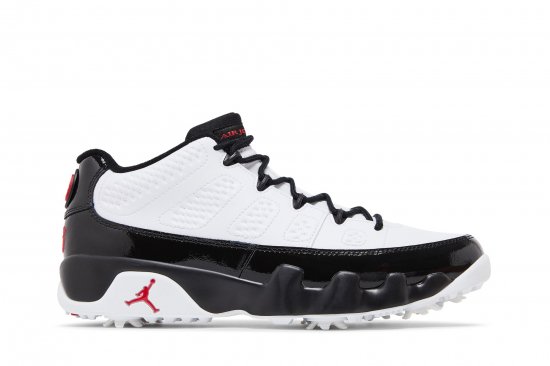 Air Jordan 9 Low Golf 'White Black True Red' ᡼