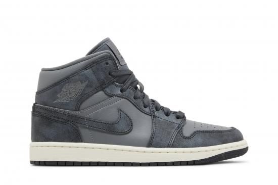 Wmns Air Jordan 1 Mid 'Distressed Smoke Grey' ᡼