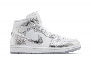 Wmns Air Jordan 1 Mid SE 'Metallic Silver' ͥ