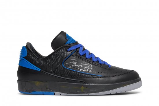 Off-White x Air Jordan 2 Retro Low SP 'Black Varsity Royal' ᡼