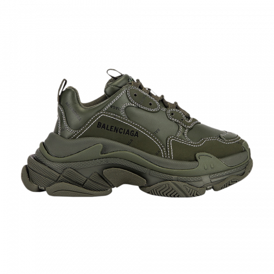 Balenciaga Wmns Triple S Sneaker 'Allover Logo - Khaki' ᡼