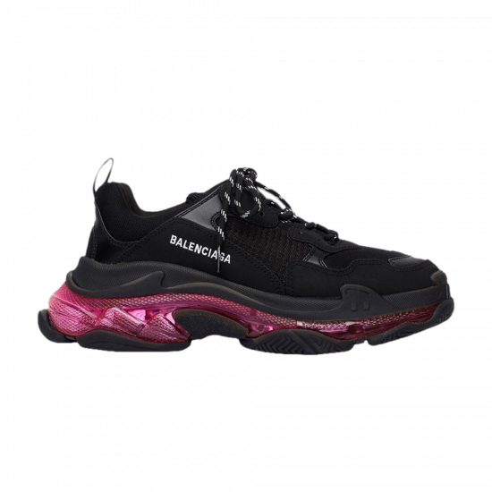 Balenciaga Wmns Triple S 'Clear Sole - Black Pink Neon' ᡼