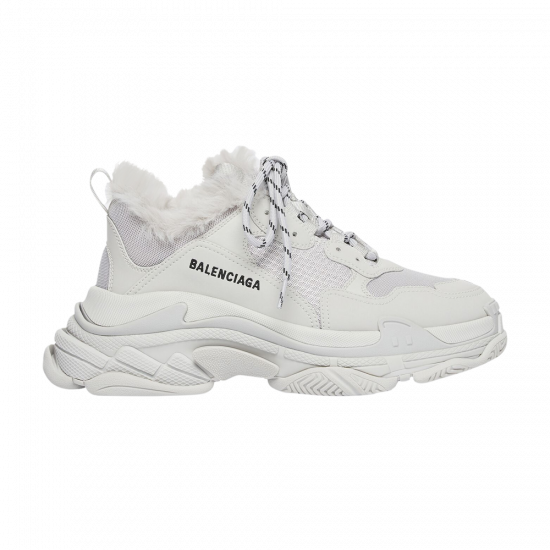 Balenciaga Triple S Sneaker 'Faux Fur - Grey' ᡼