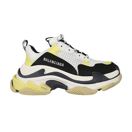 Balenciaga Wmns Triple S 'Black Yellow' ᡼