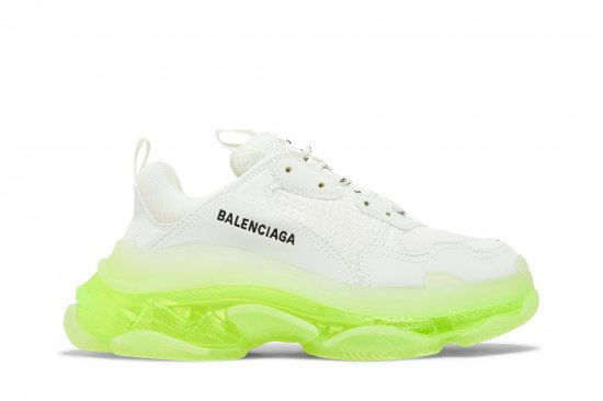 Balenciaga Wmns Triple S Sneaker 'Clear Sole - White Fluo Yellow' ᡼