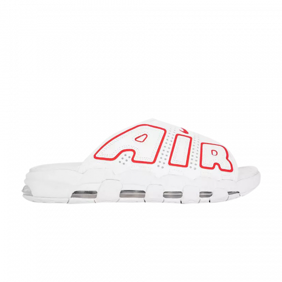 Wmns Air More Uptempo Slide 'White University Red' ᡼