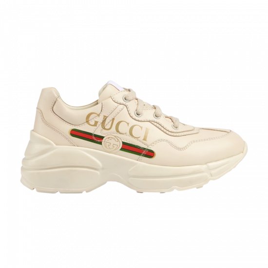 Gucci Rhyton Leather Sneaker Kids 'Logo' ᡼