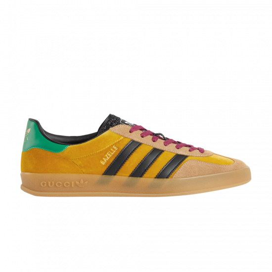 Adidas x Gucci Gazelle 'Yellow Velvet Green' ᡼