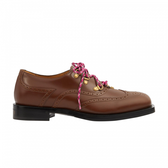 Gucci Brogue Detail Lace Up 'Brown' ᡼