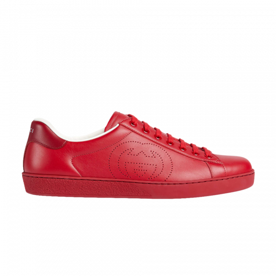 Gucci Ace 'Interlocking G - Hibiscus Red' ᡼