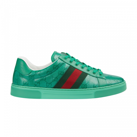 Gucci Ace 'GG Crystal Canvas - Green' ᡼