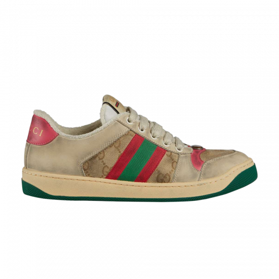 Gucci Wmns Screener 'Distressed Pink Green' ᡼