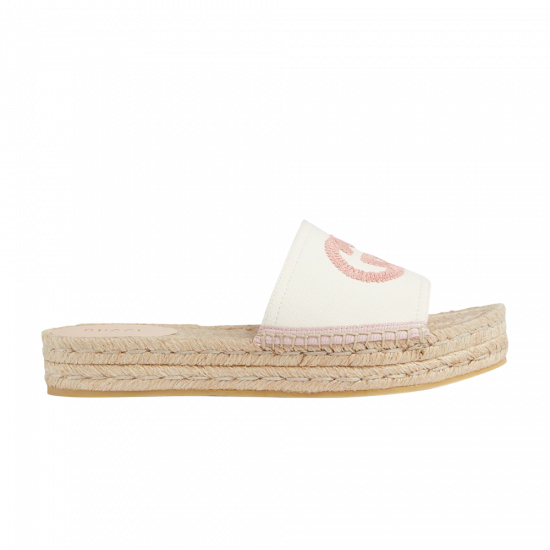 Gucci Wmns Espadrille Slide 'Interlocking G - White Shell' ᡼