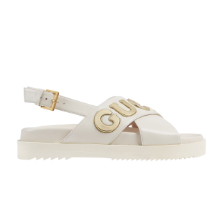 Gucci Wmns Sandal 'White Metallic Gold' ͥ