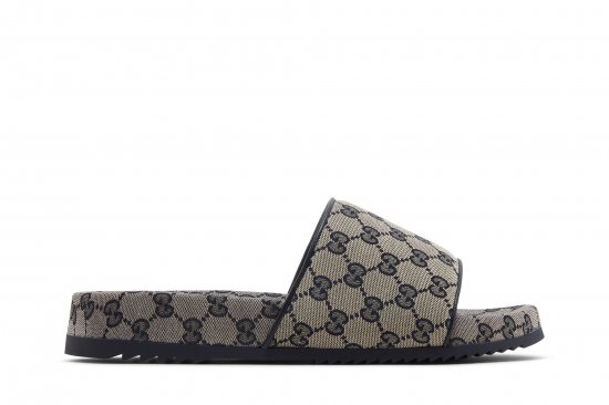 Gucci GG Slide Sandal 'Beige Blue Monogram' ᡼