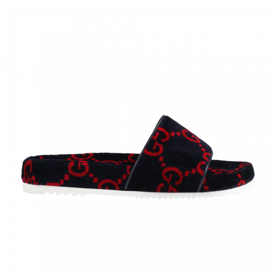 Gucci GG Terry Cloth Slide 'Blue Red' ᡼