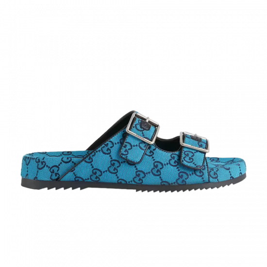 Gucci Slide Sandal Strap 'Light Blue Monogram' ᡼