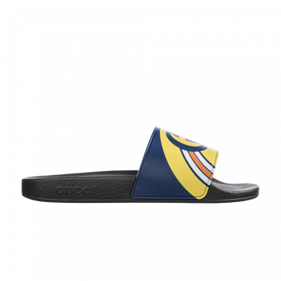 Gucci Pursuit Logo Slides 'Gold Navy' ᡼