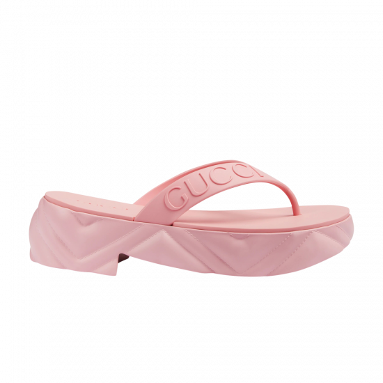 Gucci Wmns Thong Platform Sandal 'Pink' ᡼