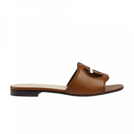 Gucci Wmns Interlocking G Cut-Out Slide Sandal 'Cuir' ᡼