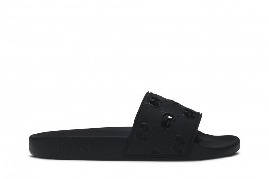 Gucci Rubber GG Slide 'Black' ᡼