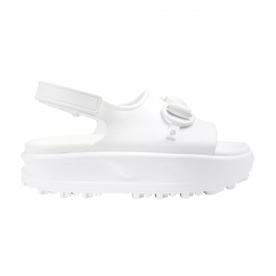 Gucci Wmns Horsebit Flatform Sandal 'White' ᡼