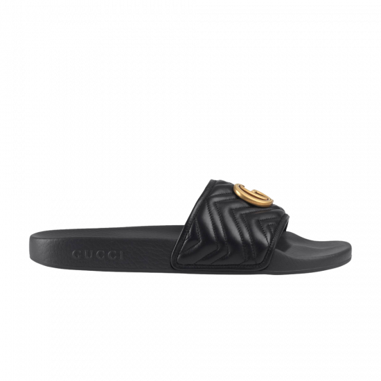 Gucci Matelasse Slide 'Black Double G' ᡼