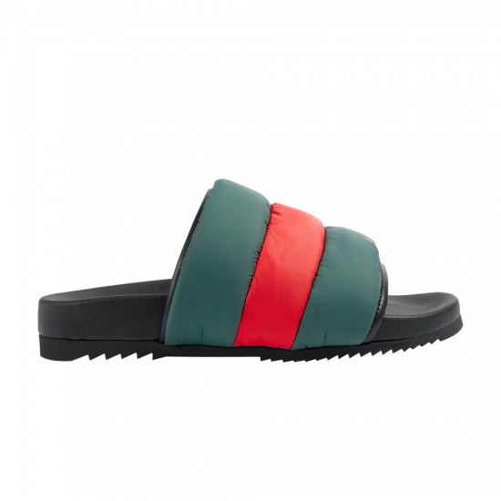 Gucci Wmns Padded Web Slide Sandal 'Green Red' ᡼