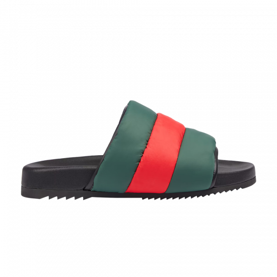 Gucci Padded Web Slide 'Green Red' ᡼