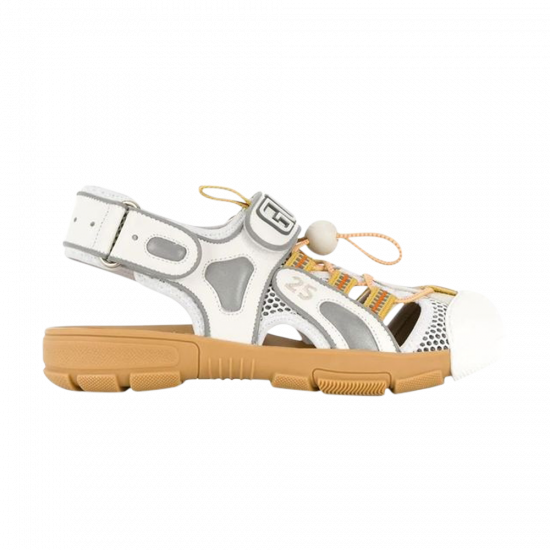 Gucci Wmns Tinsel Sport Sandals 'Crystal White Grey' ᡼