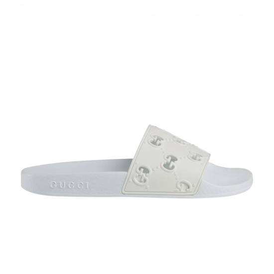 Gucci Wmns Rubber GG Slide 'White' ᡼