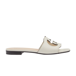 Gucci Wmns Interlocking G Cut-Out Slide Sandal 'Mystic White' ͥ