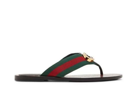 Gucci Wmns GG Web Sandal 'Black' ᡼