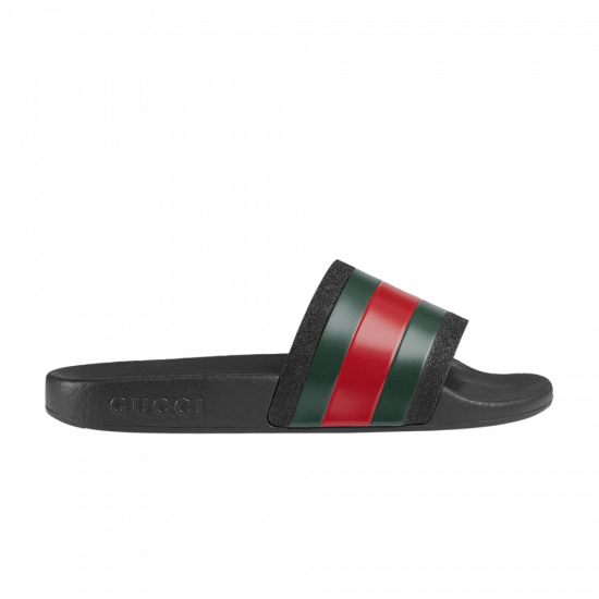 Gucci Pursuit '72 Rubber Slide Kids 'Black' ᡼