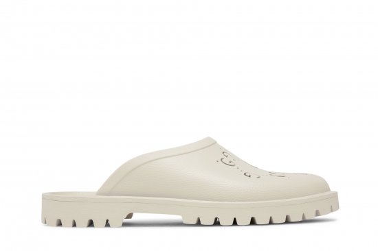 Gucci Slip On Sandal 'Cut Out Monogram - Mystic White' ᡼