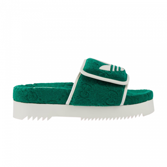 Adidas x Gucci Wmns GG Platform Sandal 'Green Cotton Sponge' ᡼