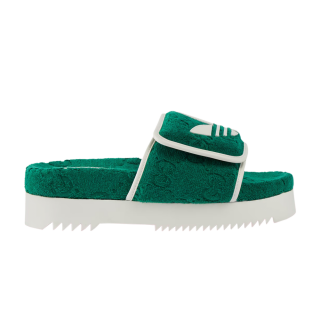 Adidas x Gucci Wmns GG Platform Sandal 'Green Cotton Sponge'