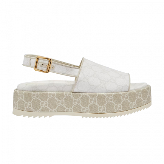 Gucci Wmns Platform GG Sandal 'White Beige' ᡼