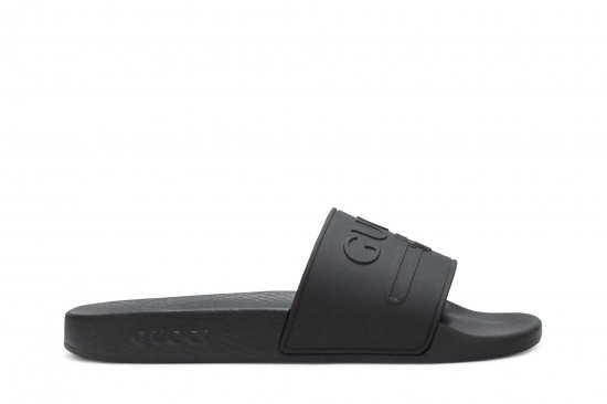 Gucci Logo Rubber Slide 'Black' ᡼