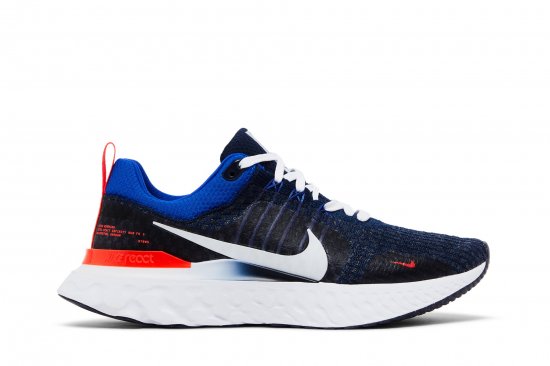 React Infinity Run Flyknit 3 'College Navy Bright Crimson' ᡼