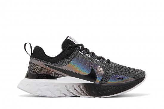 Wmns React Infinity Run Flyknit 3 Premium 'Black Zebra Iridescent' ᡼