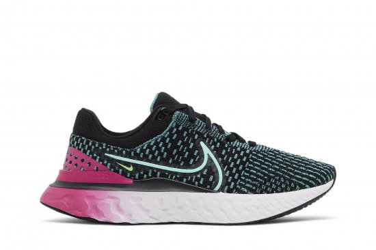 Wmns React Infinity Run Flyknit 3 'Black Pink Prime Dynamic Turquoise' ᡼