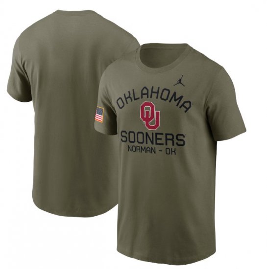 Oklahoma Sooners Jordan Brand 2024 Military Appreciation Performance T-Shirt - Olive
 ᡼1